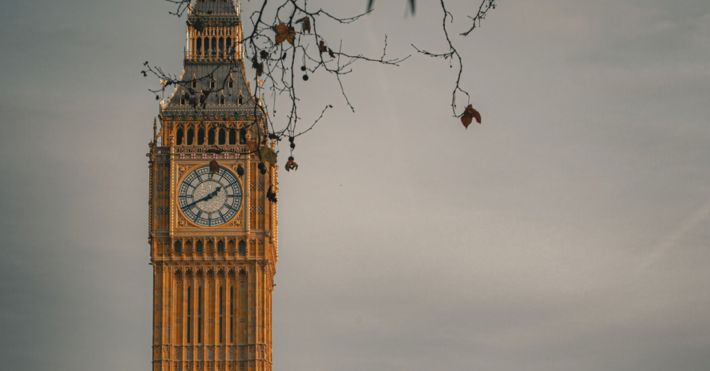 Image of Big Ben clock tower against a grey sky representing blog on budget scenario analysis