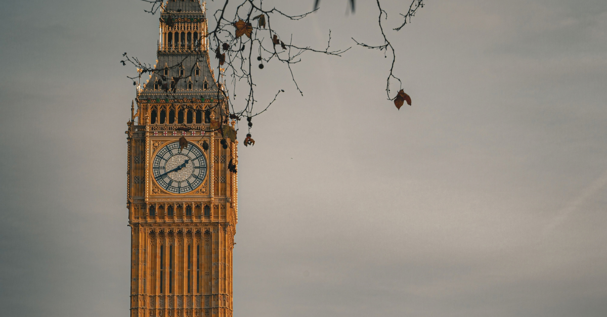 Image of Big Ben clock tower against a grey sky representing blog on budget scenario analysis